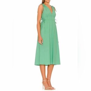 Rails Green Organic Cotton Constantine Self Tie Midi Dress Size Small